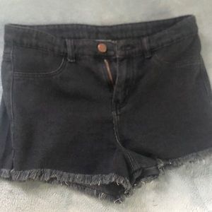 Black Jean shorts
